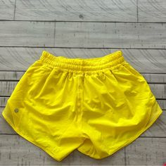 Neon Yellow Lululemon Hotty Hot Shorts 2.5”. Size 4. Brand New Without Tags Yellow Athleisure Athletic Shorts For Beach, Yellow Athletic Shorts With Built-in Liner For Workout, Yellow Athletic Shorts With Built-in Shorts For Yoga, Yellow Yoga Athletic Shorts, Yellow Athletic Shorts For Yoga, Yellow Athletic Shorts With Elastic Waistband For Sports, Yellow Go-dry Sports Shorts, Yellow Go-dry Bottoms For Running, Yellow Go-dry Workout Shorts