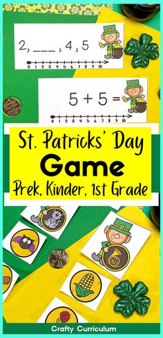 st patrick's day game for kids to practice their number identification and counting skills