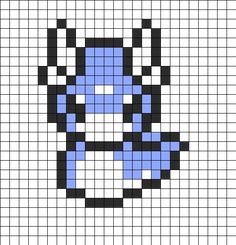 an image of a blue and black cross stitch pattern