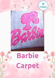 a towel with the word barbie on it