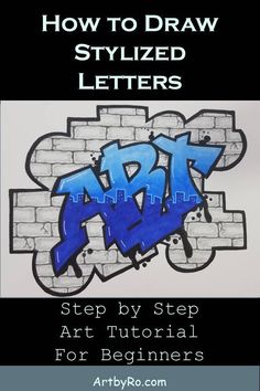 an image of graffiti written in blue on a white background with the words how to draw style