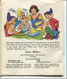 an old children's book with snow white and the seven dwarfs on it,