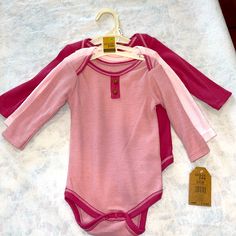 Pink 3 Pieces Bodysuits For Baby Girl Size 3-6 Months Never Used With Tags. Brand Chick Pea. Pink Bodysuit For Playtime, Long Sleeve Pink Onesie For Playwear, Pink Long Sleeve Onesie For Playwear, Thanksgiving Onesie, Chick Pea, Baby #5, Pink Pumpkins, Long Sleeve Onesie, Girl Onesies