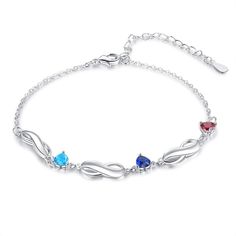 PRICES MAY VARY. 💗Birthstone Fashion Jewelry– This birthstones bracelet can be customized with 1/2/3/4/5/7 names & 1/2/3/4/5/7 birthstones.You can customize friendship bracelets, family bracelets, mother's day bracelets, wedding bracelets. 💗Best Personlized Gifts - The combination of infinite shape and 1/2/3/4/7 birthstones & names.It is a unique personalized gifts for women,a charm bracelets for women,personalized name bracelet,and mom jewelry. 💗High Quality Bracelet- No nickel, no lead, no Silver Crystal Birthstone Bracelet For Birthday, Silver Crystal Bracelet For Birthday And Mother's Day, Personalized Silver Crystal Bracelet For Mother's Day, Adjustable Silver Crystal Bracelet With Birthstone, Adjustable Silver Birthstone Crystal Bracelet, Adjustable Silver Crystal Bracelet For Mother's Day, Adjustable Silver Crystal Bracelet For Birthday, Personalized Silver Crystal Bracelet, Adjustable, Silver Crystal Bracelet For Mother's Day