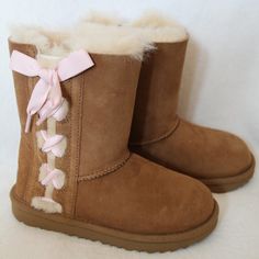 Ugg Waterproof Boots, Pink Ugg Boots, Ugh Boots, Clear Boots, Pink Ankle Boots, Girl Uggs, Toddler Girl Boots