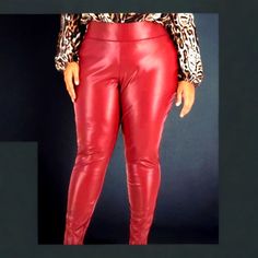 Up Your Style With These Chic Pants From Inc International Concepts, Featured In A Skinny Silhouette And An Easy Pull-On And Go Style. Pull-On Style High Rise Imported Size & Fit Approx. Inseam: 29" Materials & Care Machine Washable Polyester ** Brand New ** Stretch Red Faux Leather Bottoms, Red Stretch Faux Leather Bottoms, Red Leggings For Night Out In Fall, Trendy Red Leggings For Night Out, Red Stretch Bottoms For Date Night, Red Stretch Leather Pants For Fall, Chic Red Leggings For Fall, Stretch Red Leather Pants For Night Out, Chic Red Leggings