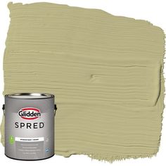 a paint can with a white background and the words golden spred on it's side