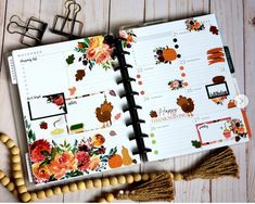 Happy Planner October Layout, November Happy Planner Layout, Dashboard Planner Layout, Dashboard Layout Happy Planner Ideas, Happy Planner Ideas Inspiration, Happy Planner Dashboard Layout Ideas, Thanksgiving Icons, Fitness Happy Planner, Happy Planner Dashboard