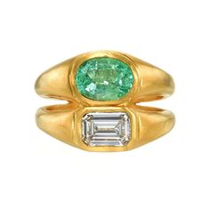 Gift Ideas – Muzo Emerald Colombia Diamond Stacks, Gold Ring Designs, Emerald Cut Diamond, Rare Gems, Emerald Cut Diamonds, Emerald Diamond, Emerald Ring, Stacking Rings, Emerald Cut