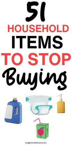 the cover of 51 household items to stop buying