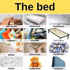 there are many different types of beds and mattresses on this page in the book