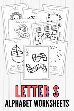 printable letter s worksheets for kids to color and practice their handwriting skills