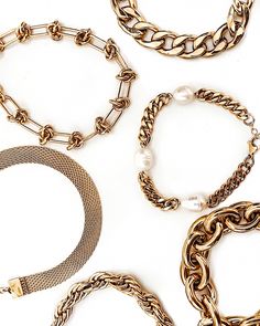 This listing is for an assortment of our gold chain bracelets. Photo is a representation of what you will receive, not necessarily the exact bracelet. All assortments are random. *You may receive chain bracelets with toggle clasps &/or lobster clasps and may receive doubles of a style. Gold Chain Bracelets, Chain Bracelets, Gold Bracelet Chain, A Style, Toggle Clasp, Chain Bracelet, Gold Chain, Gold Chains, Lobster Clasp