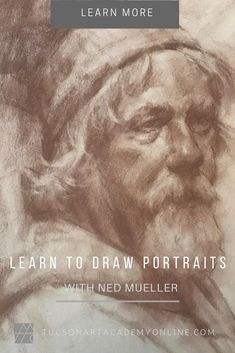 the cover of learn to draw portraits with ned mueller