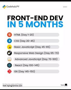 the front - end dev in 5 months is now available on codehub py