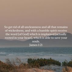 an image of the ocean with a bible verse