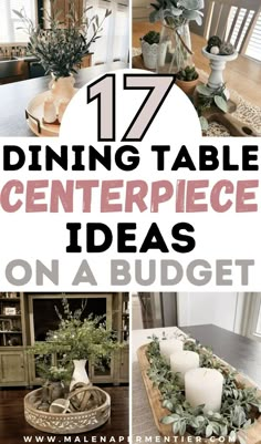 dining table centerpiece ideas - easy and diy Feng Shui Dining Room, Dining Table Centerpiece Ideas, Decorate A Coffee Table, Dining Table Decor Everyday, Dining Table Decor Centerpiece, Round Dining Table Decor, Spring Table Centerpieces, Table Decor Centerpieces, Table Placement