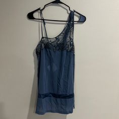 Questions? Leave A Comment Below! Elegant Blue Camisole Sleepwear, Blue Sleeveless Sleepwear With Built-in Bra, Sheer Blue Camisole Sleepwear, Blue Sheer Camisole Sleepwear, Blue Camisole For Sleep In Spring, Blue Spring Camisole For Sleep, Sheer Blue Sleepwear For Spring, Spring Sleepwear Blue Camisole, Blue Camisole For Spring Sleepwear