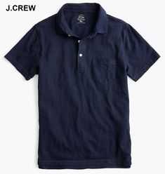 J.CREW Garment-dyed polo shirt in soft, breathable slub cotton TEMPORARY SALE PRICE __________________________________ RETAIL: $39.50 (after NYS taxes = $42.66) CONDITION: New with tag  COLOR: Marine Navy (Vintage Navy Blue). Because this is garment-dyed, both the fabric and stitching are a faded navy (a shade lighter than in the stock photos), which gives it a vintage look. For some reason, in the stock photos the stitching looks almost white, but in actuality it is a garment-dyed faded navy. M Collar T Shirt, Collar Tshirt, Cotton Polo, Cashmere Sweaters, Mens Suits, Vintage Looks, Childrens Clothes, J Crew, Men's Polo Shirt