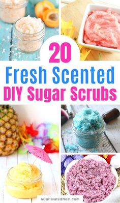 fresh scented diy sugar scrubs are the perfect way to use them