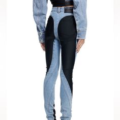 Mugler X H&M Size 16 Mugler Denim, Mugler Jeans, Mugler Black, Black Blue, Date Night, Size 16, Blue Black, H&m, Women Jeans