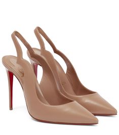 Nudes Hot Chick leather pumps Branded Sandals, Christian Louboutin Shoes Pumps, Louboutin Online, Red Sole Shoes, Red Louboutin, Christian Louboutin Men, Nude Pumps, Leather Wedge Sandals, Evening Shoes