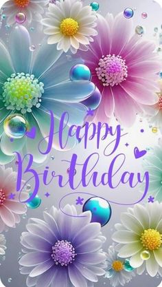 Happy Birthday Linda Image, Happy Birthday To A Special Lady, Happy Birthday Wishes Gifs, Female Birthday Wishes, Happy Birthday Purple Flowers, Birthday Wishes Female, Happy Birthday Frauen, Happy Birthday Kathy, Happy Birthday Women