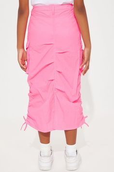 Available In Orange And Neon Pink. Maxi Skirt Solid Cargo Pockets Button Closure 100% Nylon Imported | Mini Nylon Cargo Maxi Skirt in Neon Pink size 14/16 by Fashion Nova Casual Nylon Stretch Skirt, Casual Stretch Nylon Skirt, Casual Solid Nylon Skirt, Summer Nylon Skirt With Elastic Waistband, Casual Nylon Skirt With Elastic Waistband, Sporty Nylon Skirt For Summer, Casual Nylon Skirt For Spring, Spring Pink Nylon Bottoms, Summer Nylon Skirt With Pockets