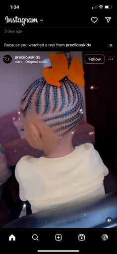 Toddler Braided Hairstyles Short Hair, Baby Braid Styles, Toddler Braid Styles, Girls Braided Hairstyles Kids, Kids Cornrow Hairstyles, Kid Braids, Toddler Braids