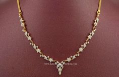 Indian Diamond Necklace, Diamond Flower Pendant, Diamond Heart Pendant Necklace