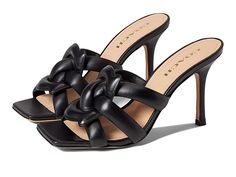 COACH Kellie Leather Sandal - Women's Shoes : Black : Please Note: COACH items cannot be shipped to military addresses (APO or FPO) and addresses in Hawaii, the Virgin Islands, Guam or any other locations outside of the continental US. For the bold, confident, and feminine diva in you, the COACH Kellie Leather Sandals make the ideal choice. Man-made upper. Man-made lining and insole. Slide closure. Open-toe construction. Braided straps. Monochromatic design. Man-made outsole. Imported. Measurements: Heel Height: 4 in Weight: 8 oz Product measurements were taken using size 9, width B - Medium. Please note that measurements may vary by size. Beige Sandals Heels, Monochromatic Design, The Virgin Islands, Tassel Sandals, Trendy Womens Shoes, T Strap Flats, Studded Heels, Leather Heels Sandals, Metallic Sandals