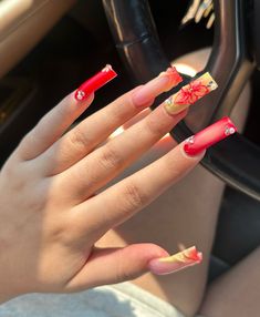 instagram:@ nailsbyamyv Long Acrylic Nails Coffin, Long Square Acrylic Nails, Luxury Nails