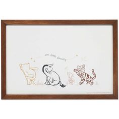 a framed drawing of winnie the pooh and tigger