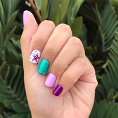 Summer Nails 2024 For Kids, Kid Summer Nails, Kids Beach Nails, Beach Nails For Kids, August Nail Designs 2024, Tropical Nail Designs Short, August Gel Nails Ideas, Kids Summer Nails