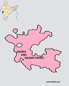 the location of daara and nagar haveli in india, on this map