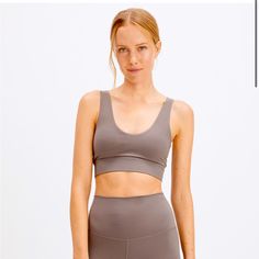 Varley Scoop Sports Bra In Deep Charcoal Buttery Soft And Extra Supportive, This Scoop-Neck Bra Keeps You Comfortable On Or Off The Mat. Summer Activewear With Medium Bust Support And Scoop Neck, Sporty Scoop Neck Activewear For Loungewear, Spring Sports Bra With Medium Bust Support, Sporty Scoop Neck Sports Bra For Loungewear, Athleisure Scoop Neck Sports Bra For Loungewear, Scoop Neck Sports Bra For Yoga Spring, Scoop Neck Sports Bra, Yoga Logo, Crop Bra