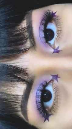 Concert Makeup, Mekap Mata, Cute Eye Makeup, Graphic Makeup, Purple Makeup, Smink Inspiration