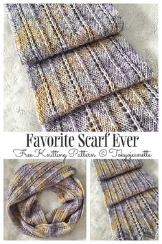 the knitting pattern for this scarf is easy to knit