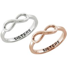 Bff Rings, Infinity Rings, Sister Rings, Rose Gold Engagement Ring Vintage, Silver Sisters, Sister Christmas