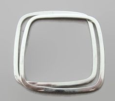 Sterling Silver Square Bangles, Stacking Bangle  Bracelet  Modern Silver Bangle, Artisan Handmade by Modern Silver Square Jewelry, Contemporary Sterling Silver Bangle Bracelet, Modern Sterling Silver Bangle, Modern Rectangular Bangle As Gift, Modern Stackable Rectangular Jewelry, Modern Rectangular Stackable Jewelry, Modern Rectangular Bracelet With Polished Finish, Modern Sterling Silver Bracelet, Rectangular Shape, Modern Sterling Silver Rectangular Bracelet