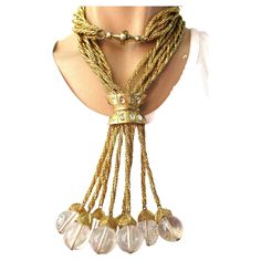 Simply Sensational Show Stopper! High Quality Multi strand Statement Necklace comprising 8 Golden strands with Lucite Pools of Light beads. Screw together clasp. Necklace measures approx. 32" long with a 4.75” Drop. So reminiscent of the Roaring 1920s! A sure to be admired Show Stopper! Roaring 1920s, Golden Necklace, Pool Light, Clasp Necklace, Multi Strand Necklace, Lighted Signs, Strand Necklace, Multi Strand, Tassel Necklace