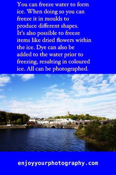 a poem written in blue with the words you can freeze water to form ice