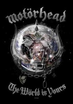 the logo for motorhead's upcoming album, the world is yours