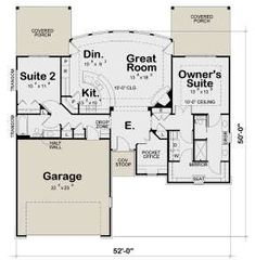 the floor plan for this house shows the living area and kitchen, as well as the garage