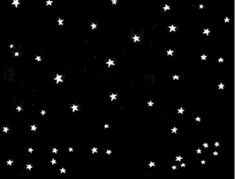 black and white photograph of stars in the night sky with text that reads, i love you