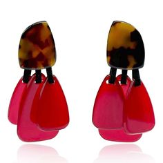 Embrace classic style with these chic tortoise top earrings featuring vibrant ruby resin drops. This timeless color combination is perfect for those who adore rich browns and lively oranges. Ideal for a casual t-shirt or dressed up for an afternoon party, these earrings add a splash of color and sophistication to any outfit. Avoid contact with water and cosmetics, such as creams or perfumes. Clean with a clean dry cloth. Comes With Velvet Pouch. Afternoon Party, Top Earrings, Stocking Fillers For Him, Resin Top, Stocking Fillers For Her, Forever Jewelry, Jewelry Ring Box, Casual T Shirt, Watch Necklace