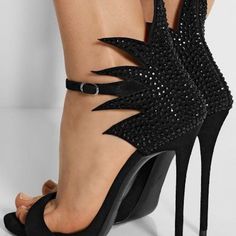 Brand New In Box With Tags, Giuseppe Zanotti Swarovski Crystal Sandals. Size 38.5. Retail For $1450. Sandal Hak Tinggi, Black Evening Shoes, Hak Tinggi, Shoe Chart, Giuseppe Zanotti Heels, Rhinestone High Heels, Ankle Sandals, Crystal Sandals, Rhinestone Shoes