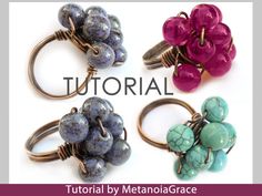 Handmade Rings Tutorial, Wire Rings Tutorial, Thick Gold Ring, Wire Jewelry Patterns, Gold Wave Ring, Ring Pattern, Art Wire, Wire Jewelry Tutorial