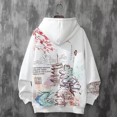 DESCRIPTION Our stylish one of a kind hoodie features a beautiful Japanese scenery surrounded by sakura flowers and a beautiful flowing river. This hoodie features vibrant colors and a high quality print that will certainly bring out your whole outfit. Soft to the touch, beautifully unique design, and a high quality print to last years even through washes, makes this a must-have piece for your collection! This hoodie is made of only the highest quality material and has thickness to it guaranteed Streetwear Couple, Velvet Trend, Clothes Grunge, Harajuku Hoodie, Hip Hop Hoodies, Estilo Harajuku, Harajuku Men, Clothes Y2k, Gothic Emo