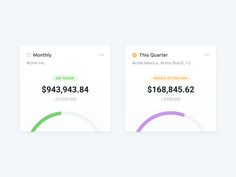 two screens showing the pricing for each item